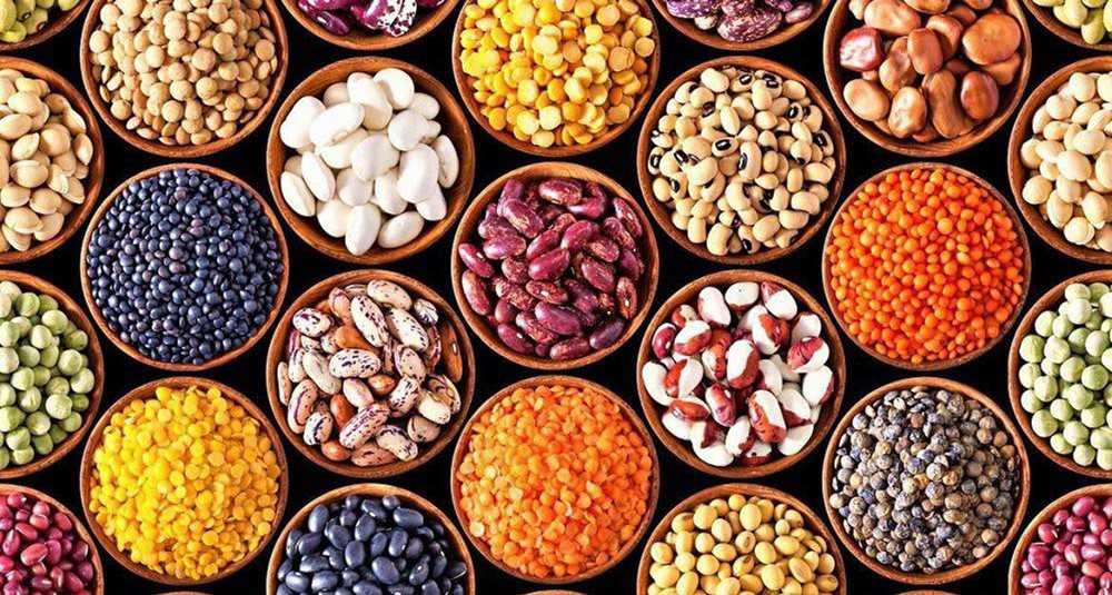 Forskellige bælgfrugter